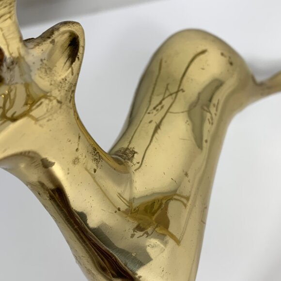 Vintage Brass Reindeer Elk Deer Candle Holders Set Of 2 Elegant Holiday Decor - Picture 5 of 12